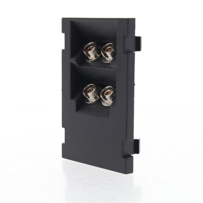 Leviton 41293-PFE Black Quad Duplex FC 45� 3Unit High MOS Phosphor Bronze Sleeve