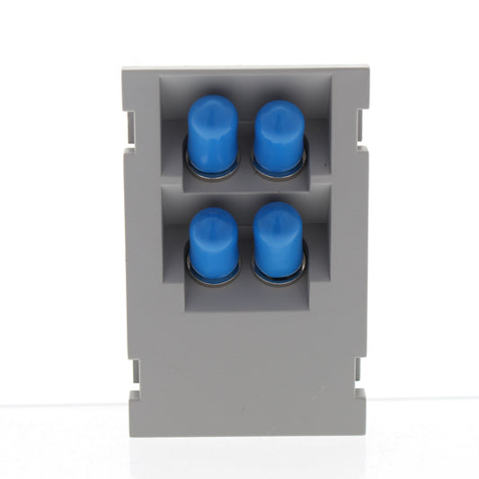 Leviton 41293-PFG Gray Quad Duplex FC 45� 3-Unit High MOS Phosphor Bronze Sleeve