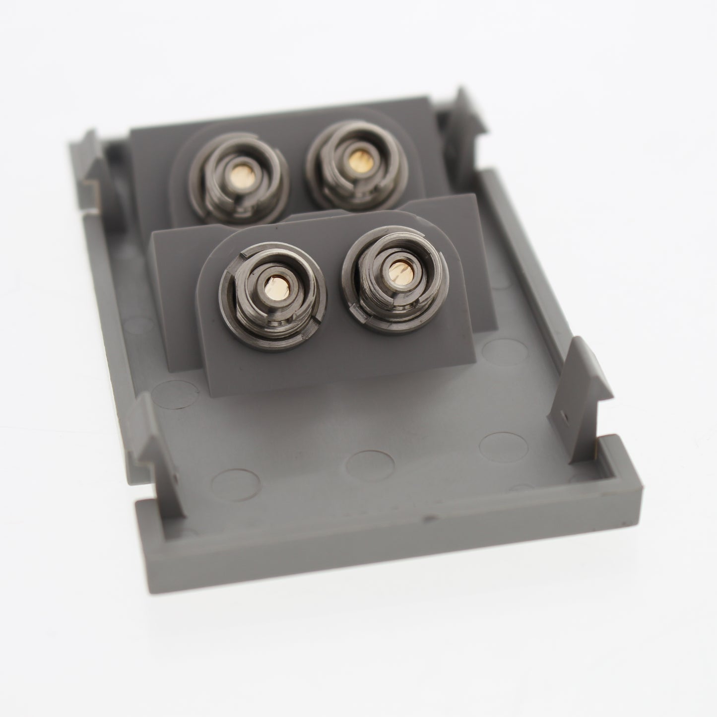 Leviton 41293-PFG Gray Quad Duplex FC 45� 3-Unit High MOS Phosphor Bronze Sleeve