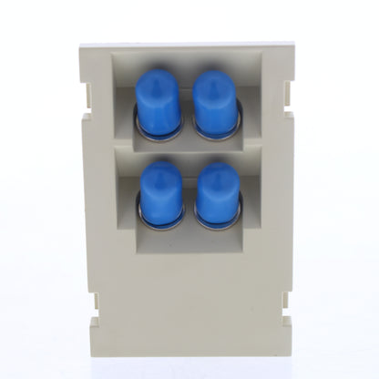 Leviton 41293-PFI Ivory Quad Duplex FC 45� 3Unit High MOS Phosphor Bronze Sleeve