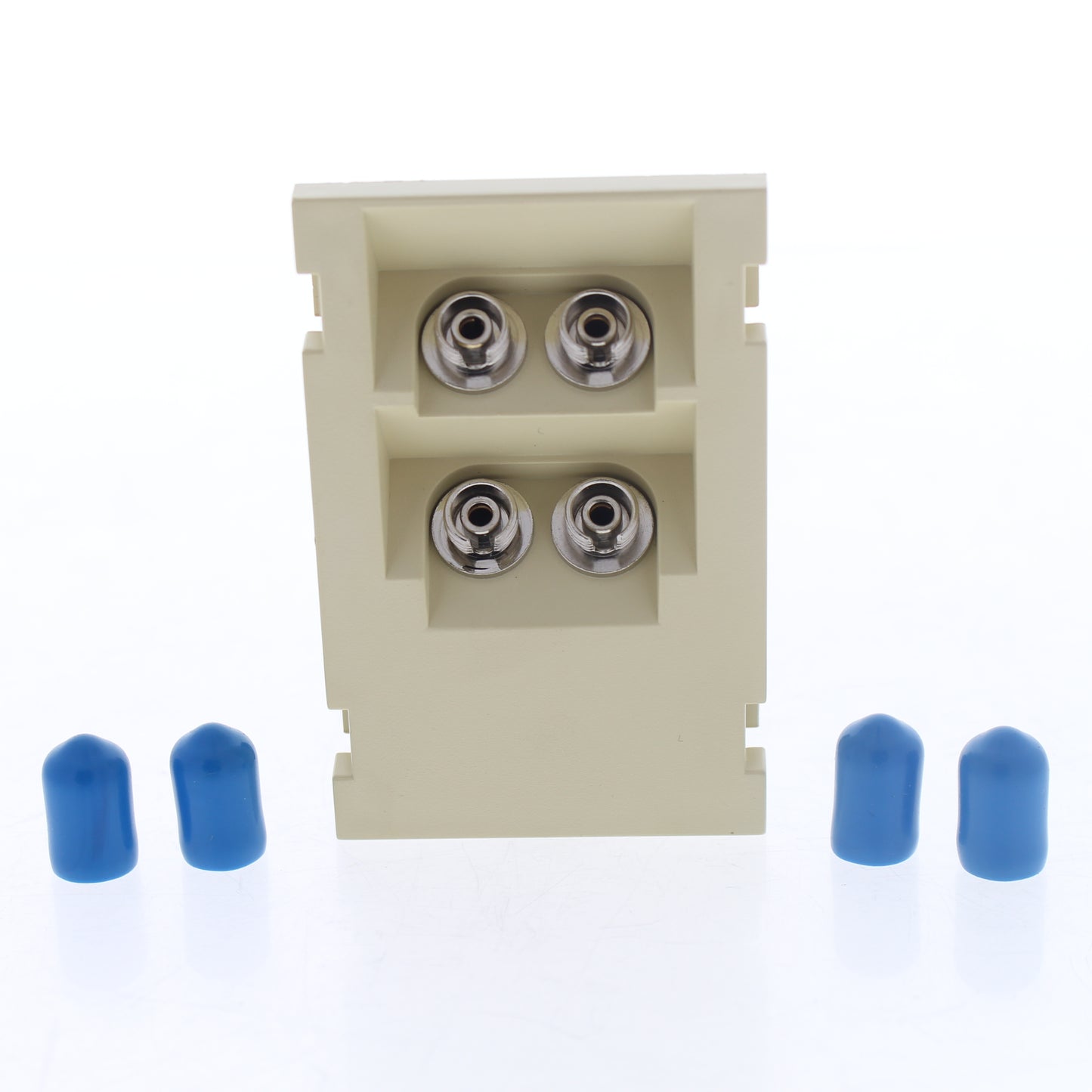 Leviton 41293-PFI Ivory Quad Duplex FC 45� 3Unit High MOS Phosphor Bronze Sleeve