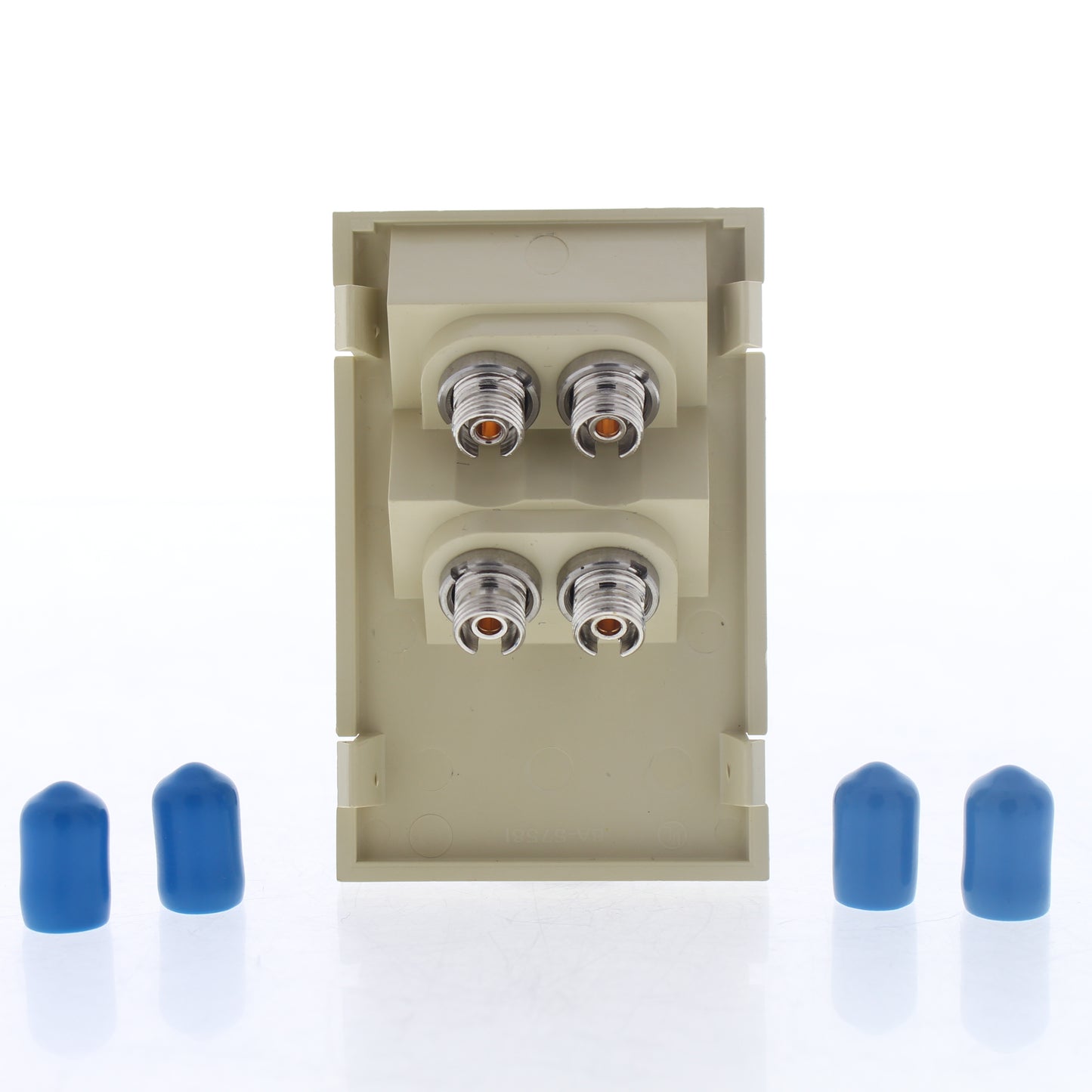 Leviton 41293-PFI Ivory Quad Duplex FC 45� 3Unit High MOS Phosphor Bronze Sleeve