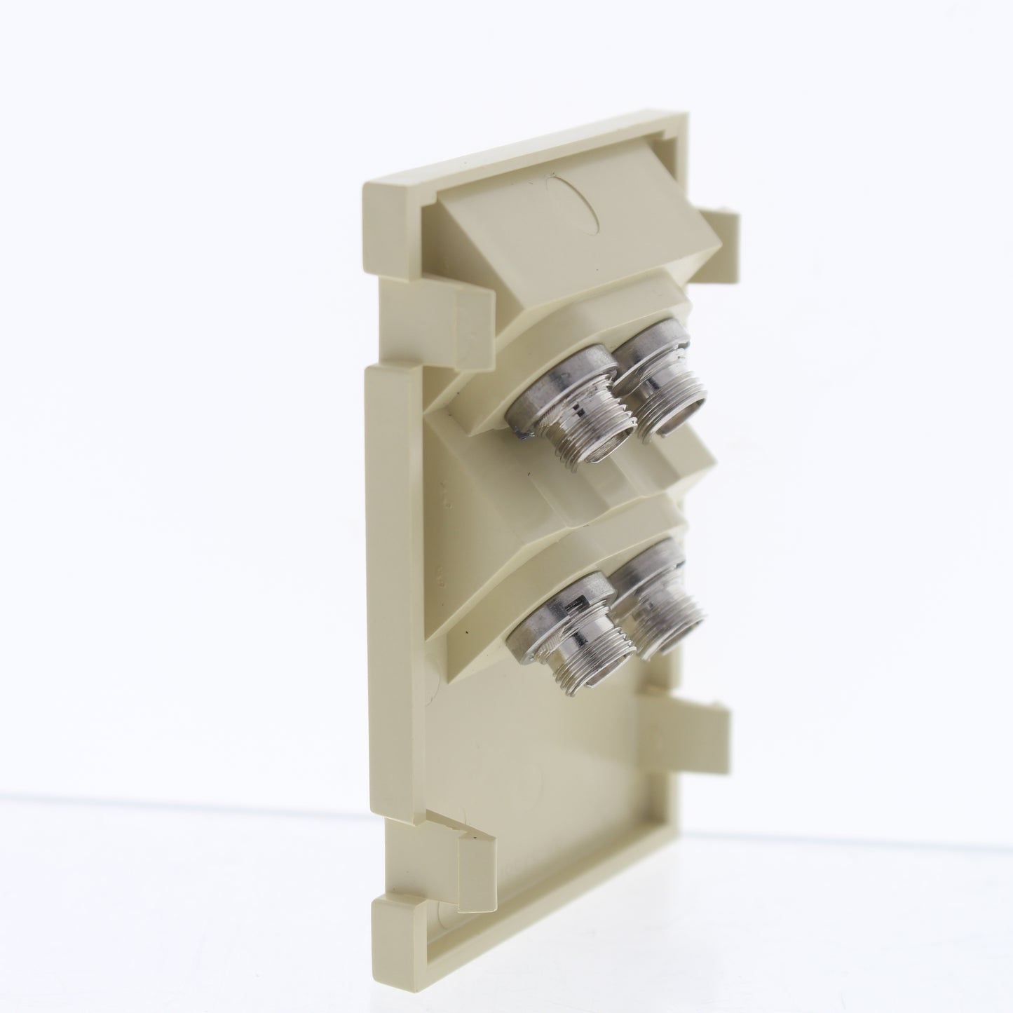Leviton 41293-PFI Ivory Quad Duplex FC 45� 3Unit High MOS Phosphor Bronze Sleeve