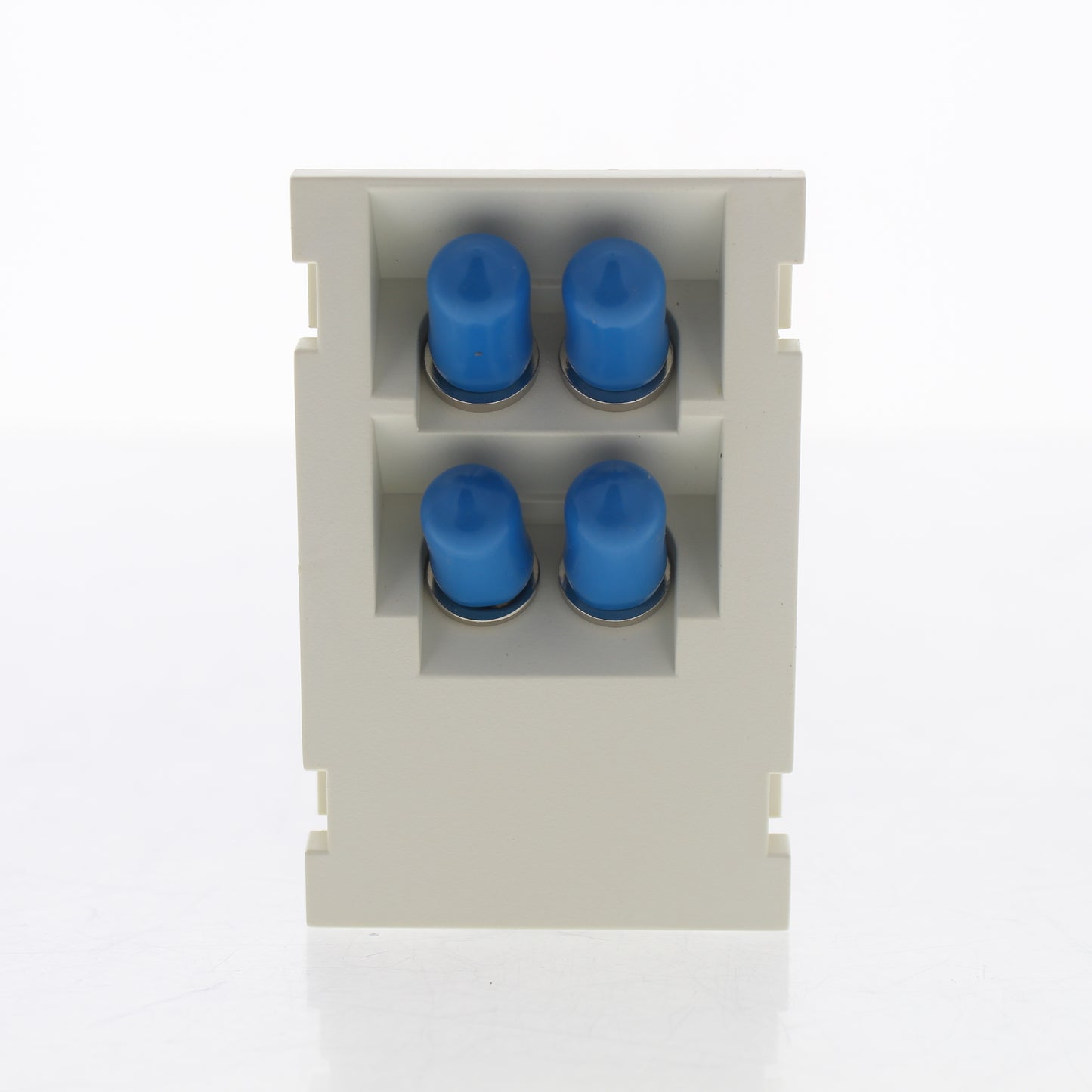 Leviton 41293-PFW White Quad Duplex FC 45? 3Unit High MOS Phosphor Bronze Sleeve