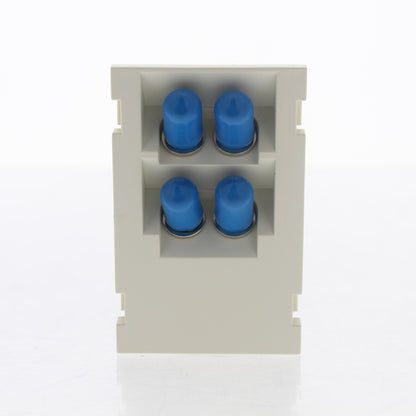 Leviton 41293-PFW White Quad Duplex FC 45? 3Unit High MOS Phosphor Bronze Sleeve