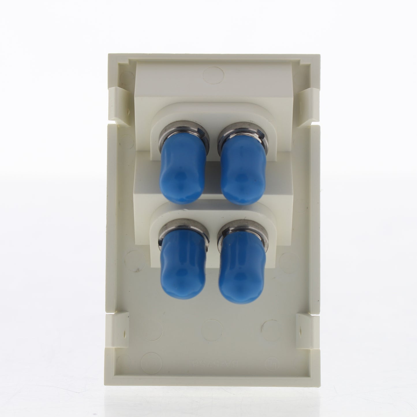 Leviton 41293-PFW White Quad Duplex FC 45? 3Unit High MOS Phosphor Bronze Sleeve