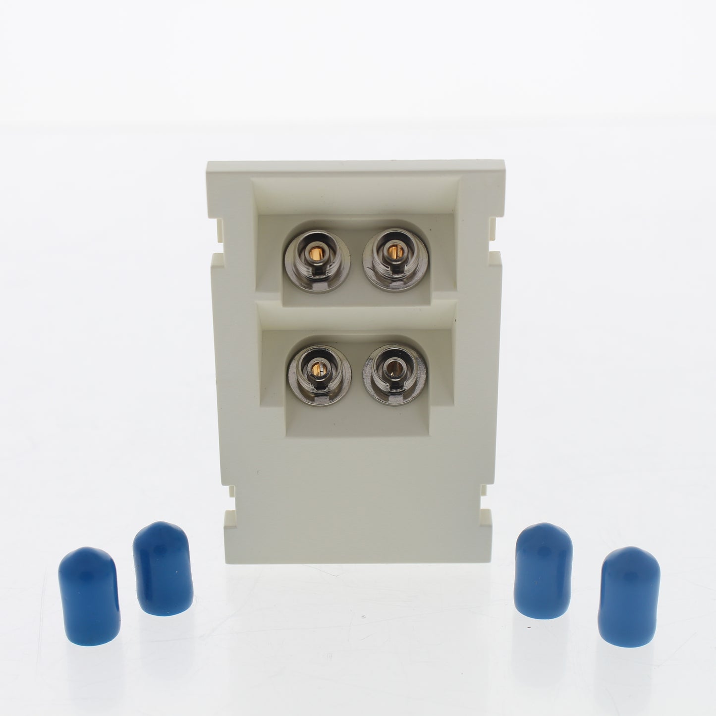 Leviton 41293-PFW White Quad Duplex FC 45? 3Unit High MOS Phosphor Bronze Sleeve