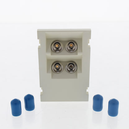 Leviton 41293-PFW White Quad Duplex FC 45? 3Unit High MOS Phosphor Bronze Sleeve