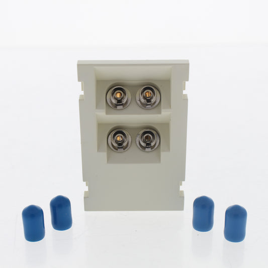 Leviton 41293-PFW White Quad Duplex FC 45? 3Unit High MOS Phosphor Bronze Sleeve