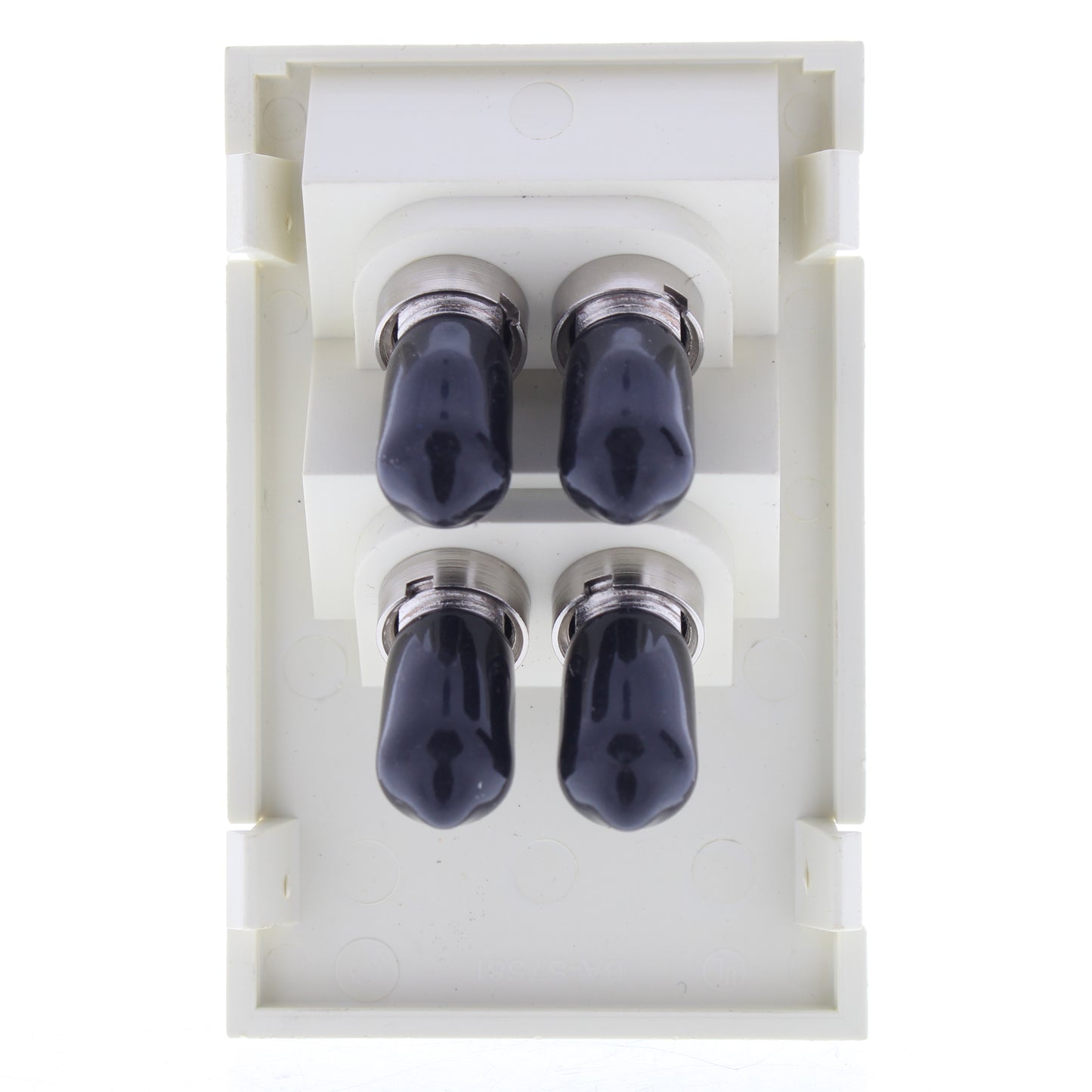 Leviton 41293-ZTW White Duplex ST Fiber Adapter MOS Zirconia 45� 3 Unit High