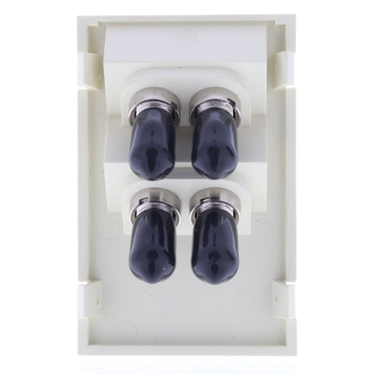 Leviton 41293-ZTW White Duplex ST Fiber Adapter MOS Zirconia 45� 3 Unit High