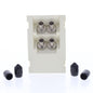 Leviton 41293-ZTW White Duplex ST Fiber Adapter MOS Zirconia 45� 3 Unit High
