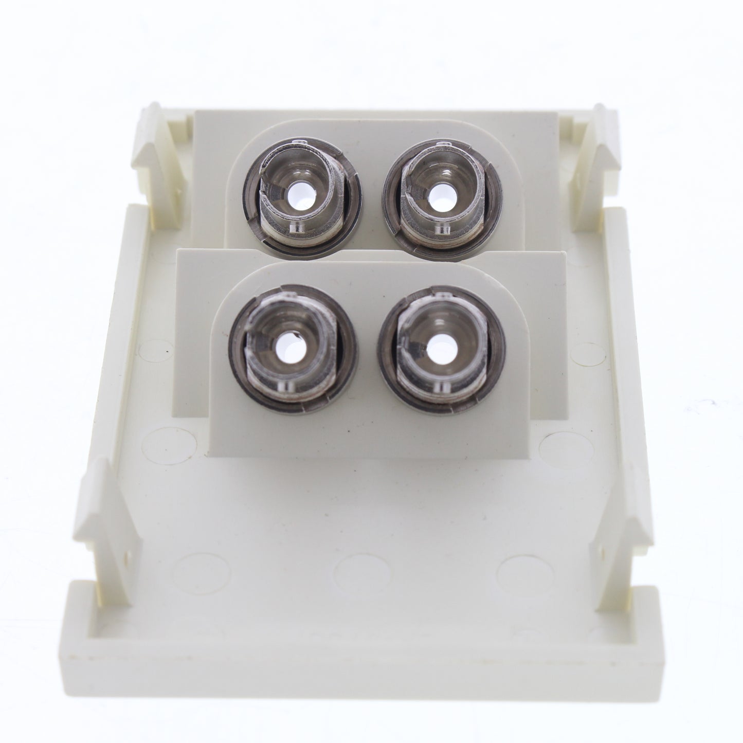 Leviton 41293-ZTW White Duplex ST Fiber Adapter MOS Zirconia 45� 3 Unit High
