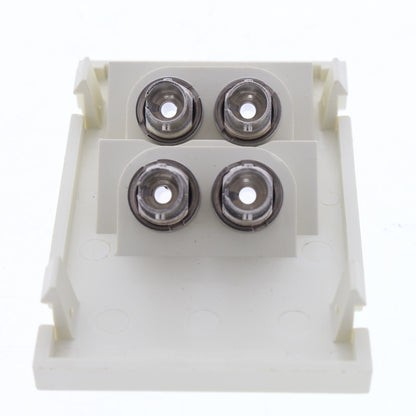 Leviton 41293-ZTW White Duplex ST Fiber Adapter MOS Zirconia 45� 3 Unit High