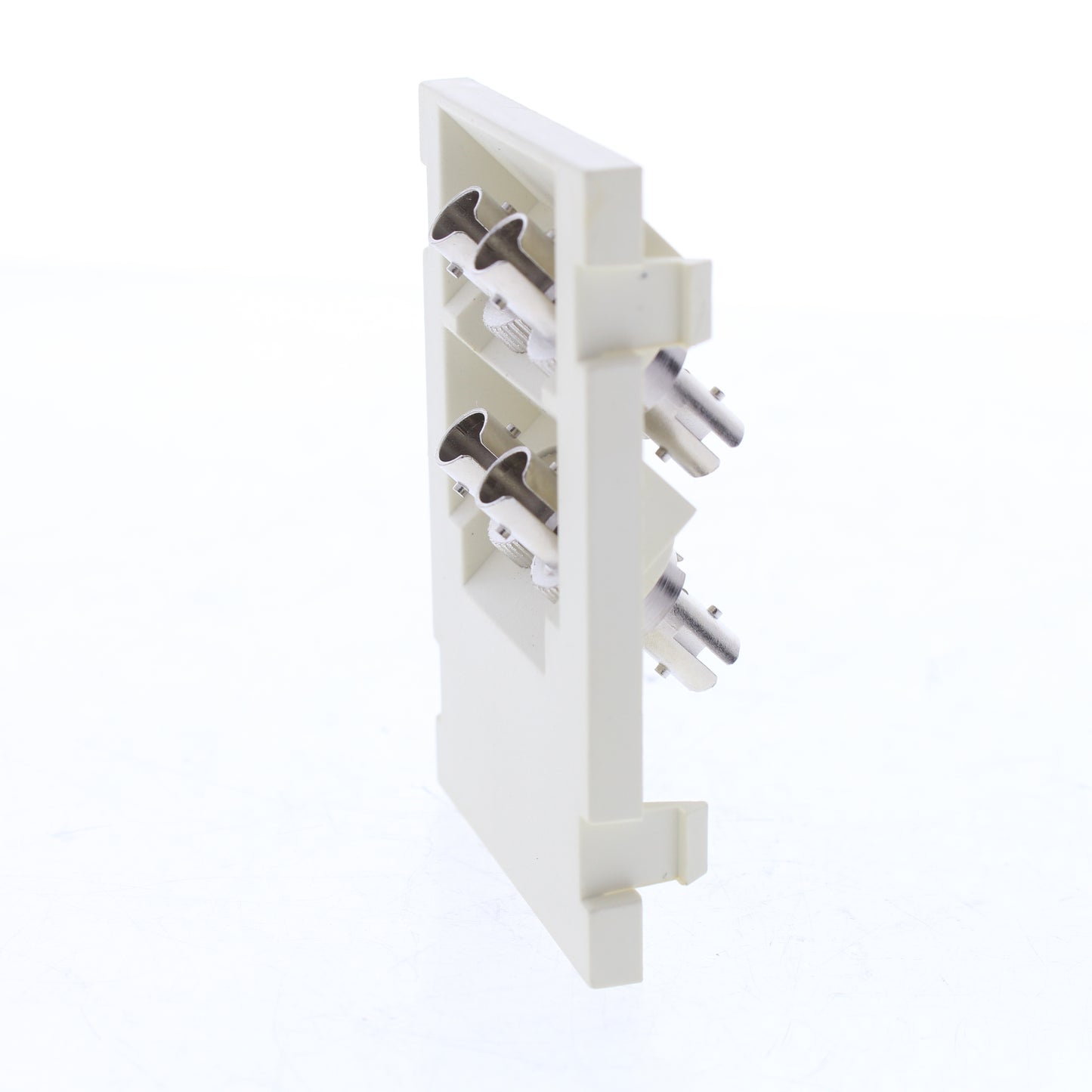 Leviton 41293-ZTW White Duplex ST Fiber Adapter MOS Zirconia 45� 3 Unit High