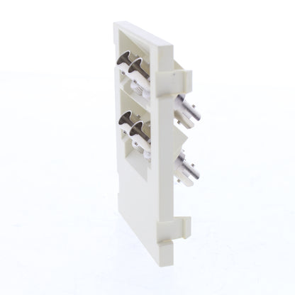 Leviton 41293-ZTW White Duplex ST Fiber Adapter MOS Zirconia 45� 3 Unit High