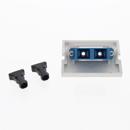 Leviton White MOS Duplex SC Fiber Optic 45� Coupling Jack 1.5 Module 41294-2CW
