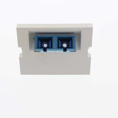 Leviton White MOS Duplex SC Fiber Optic 45� Coupling Jack 1.5 Module 41294-2CW
