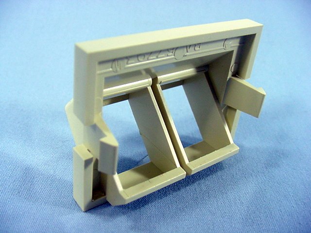Leviton Ivory MOS Wallplate 2-Port Quickport 45� Adapter Insert Module 41294-2QI