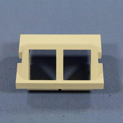 Leviton Light Almond MOS Wallplate 2-Port 45� Quickport Adapter Insert 41294-2QT