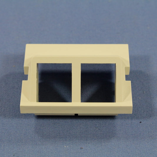 Leviton Light Almond MOS Wallplate 2-Port 45� Quickport Adapter Insert 41294-2QT