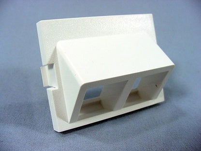 Leviton White MOS Wallplate 2-Port Angled Quickport 45� Adapter Module 41294-2QW
