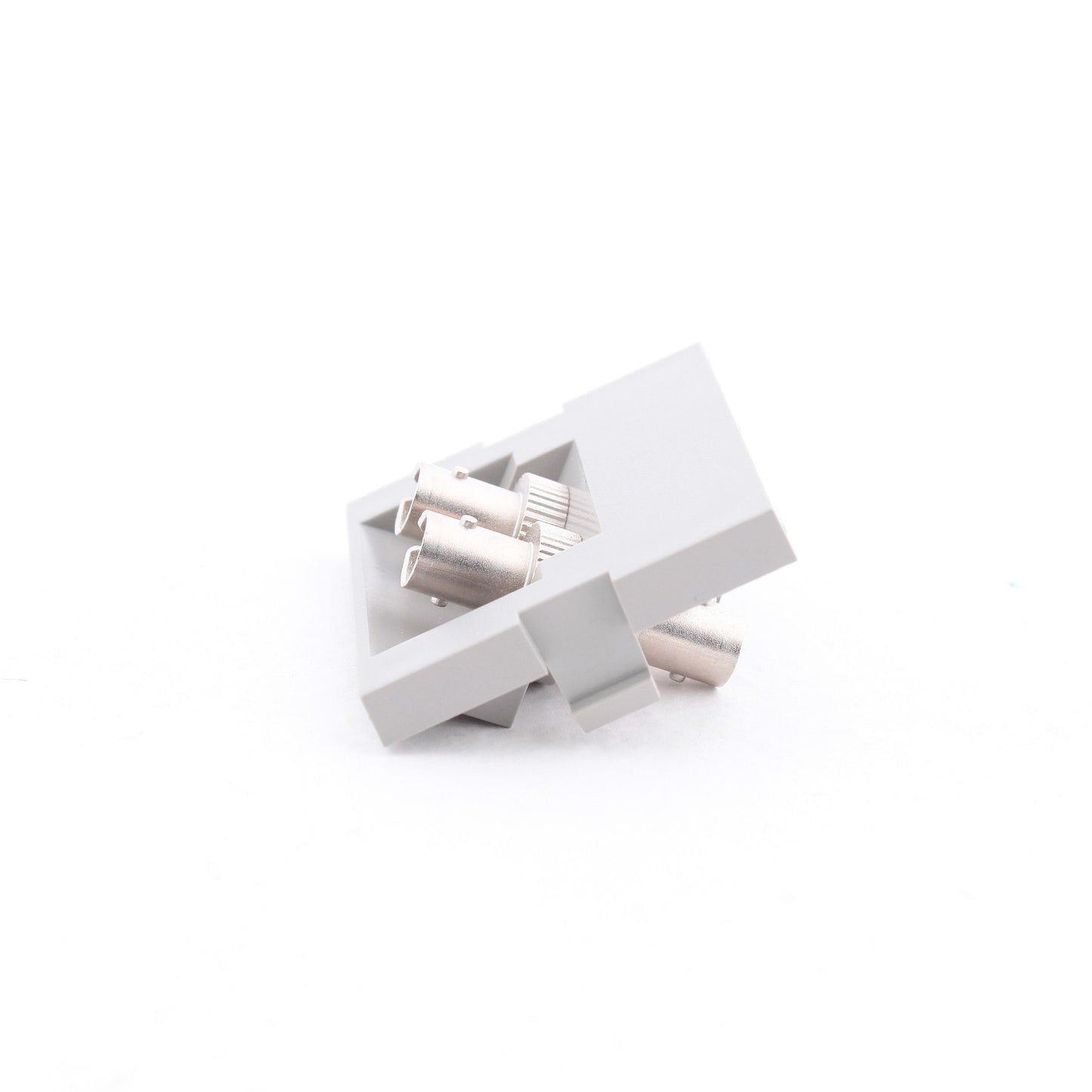 Leviton 41294-2TG Gray MOS Duplex ST Fiber Optic 45� Coupling Jack 1.5 Module