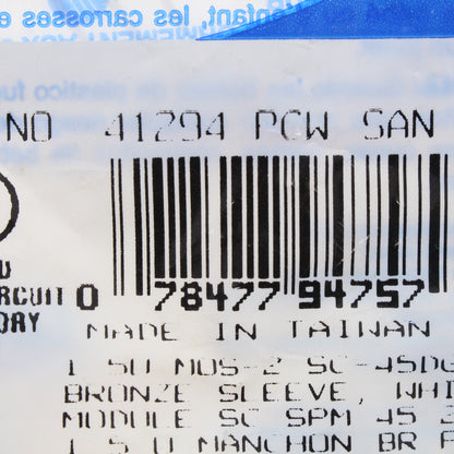 Leviton 41294-PCW White MOS Duplex SC Fiber Optic 45� Coupling Jack Module