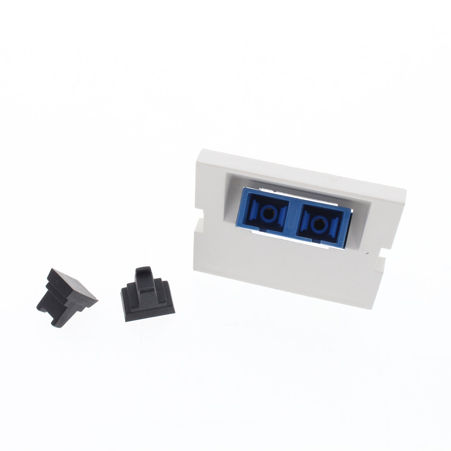 Leviton 41294-PCW White MOS Duplex SC Fiber Optic 45� Coupling Jack Module