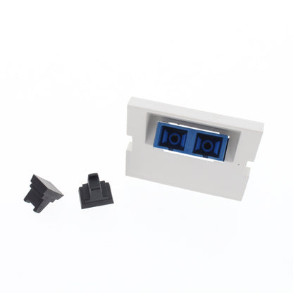 Leviton 41294-PCW White MOS Duplex SC Fiber Optic 45� Coupling Jack Module