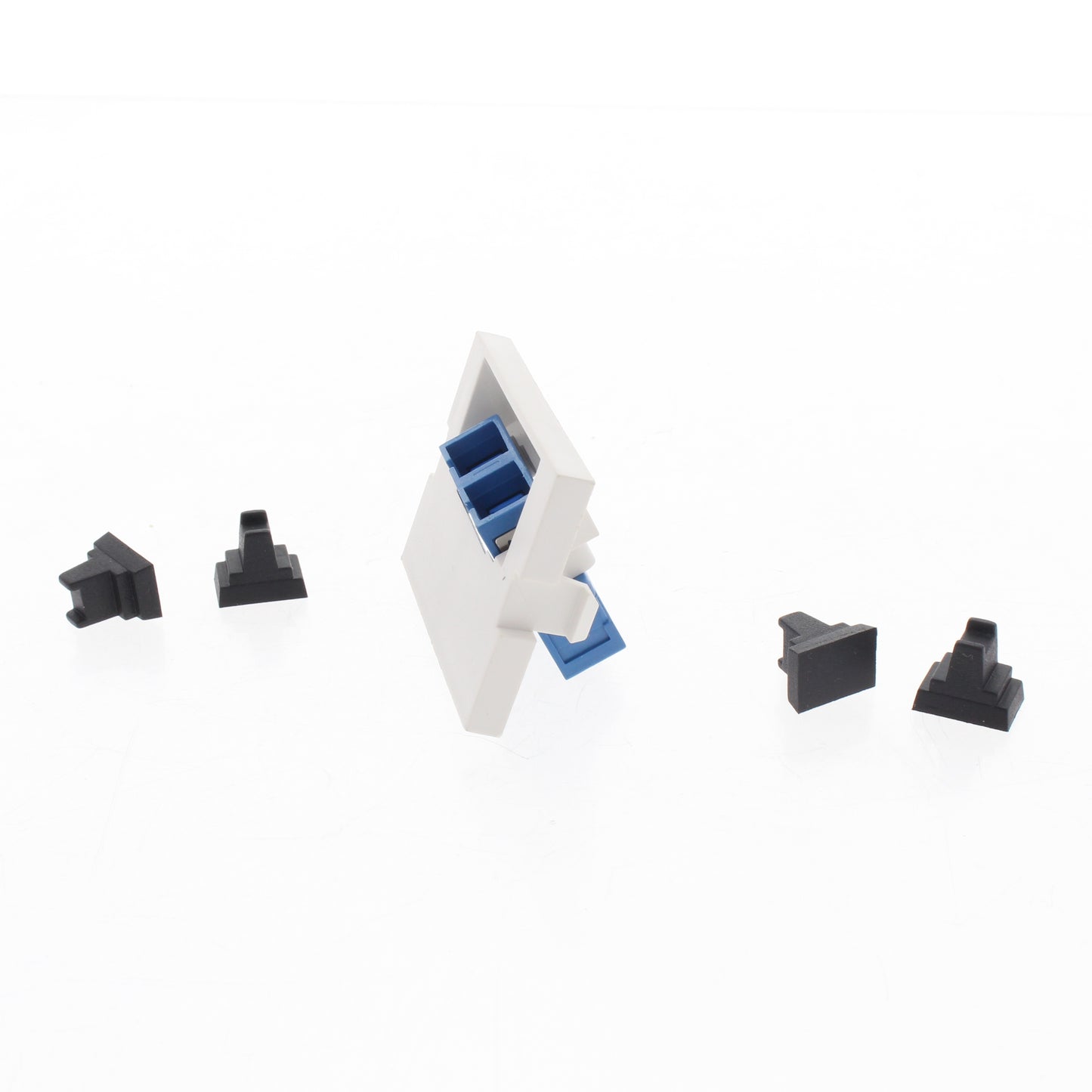 Leviton 41294-PCW White MOS Duplex SC Fiber Optic 45� Coupling Jack Module