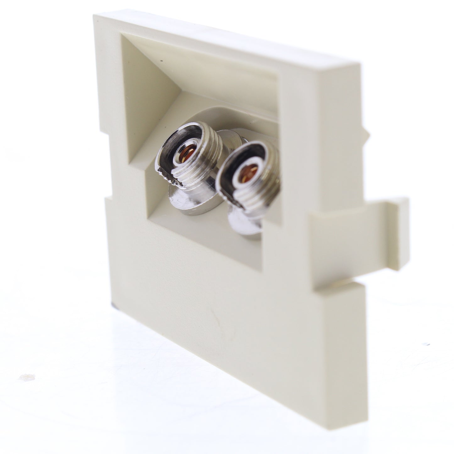 Leviton 41294-PFI Ivory Duplex FC 45 Degree 1.5 Unit High Mos PB Sleeve