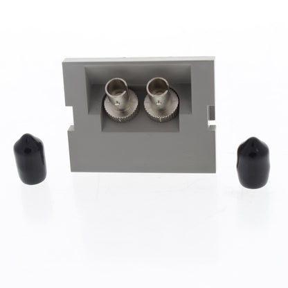 Leviton 41294-ZTG Gray MOS Duplex ST Fiber Optic 45? Coupling Jack Zirconia