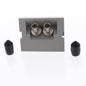 Leviton 41294-ZTG Gray MOS Duplex ST Fiber Optic 45? Coupling Jack Zirconia
