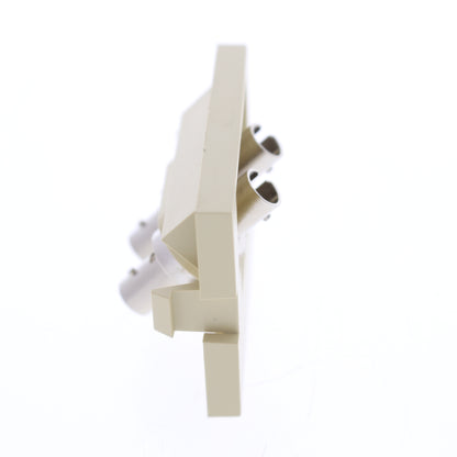 Leviton-IVORY Duplex ST 45 Degree 1.5 Unit MOS Zirconia