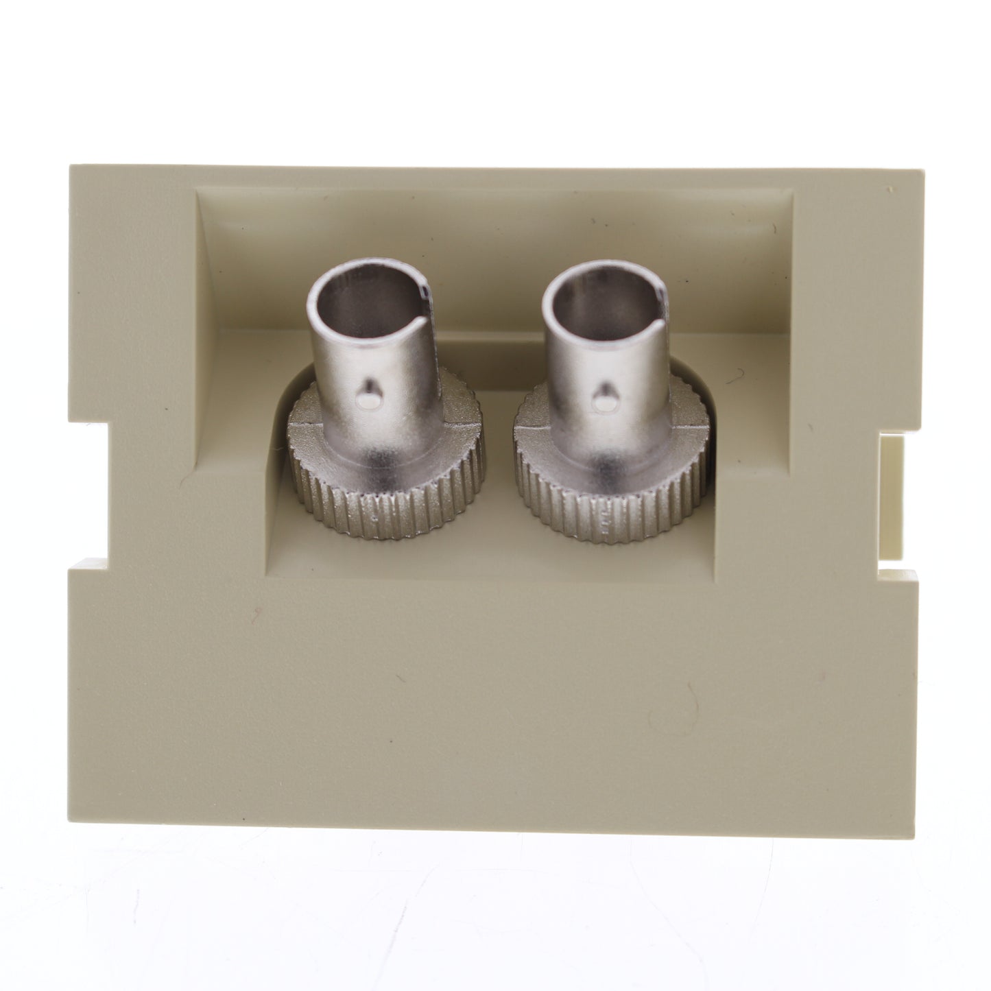 Leviton-IVORY Duplex ST 45 Degree 1.5 Unit MOS Zirconia