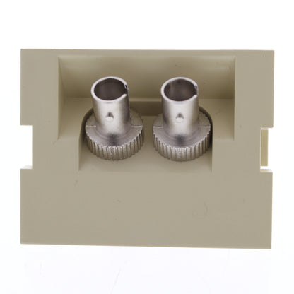 Leviton-IVORY Duplex ST 45 Degree 1.5 Unit MOS Zirconia