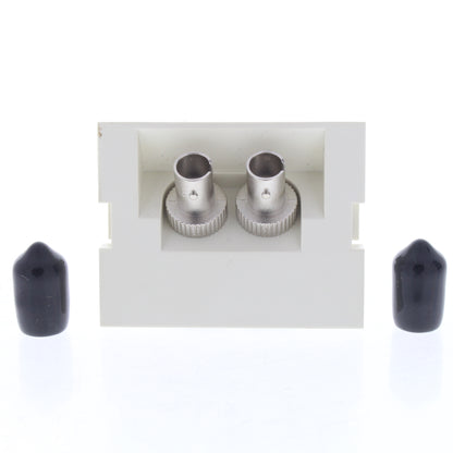 Leviton 41294-ZTW White Duplex ST 45 Degree 1.5 Unit MOS Zirconia