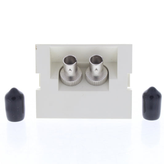 Leviton 41294-ZTW White Duplex ST 45 Degree 1.5 Unit MOS Zirconia