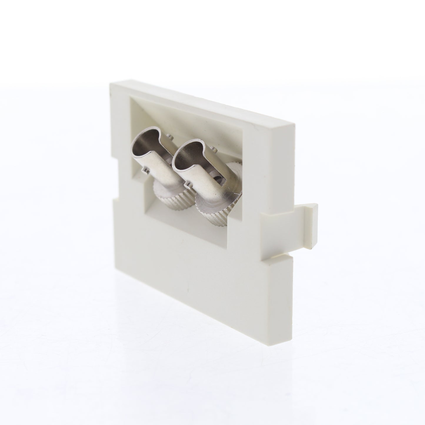 Leviton 41294-ZTW White Duplex ST 45 Degree 1.5 Unit MOS Zirconia
