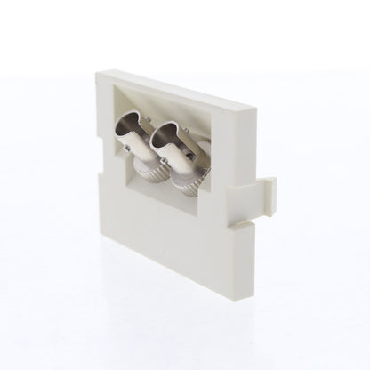 Leviton 41294-ZTW White Duplex ST 45 Degree 1.5 Unit MOS Zirconia