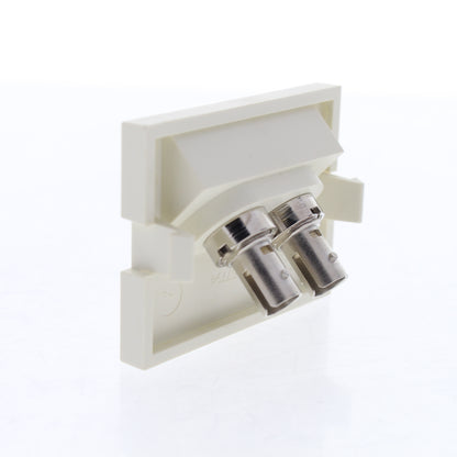 Leviton 41294-ZTW White Duplex ST 45 Degree 1.5 Unit MOS Zirconia