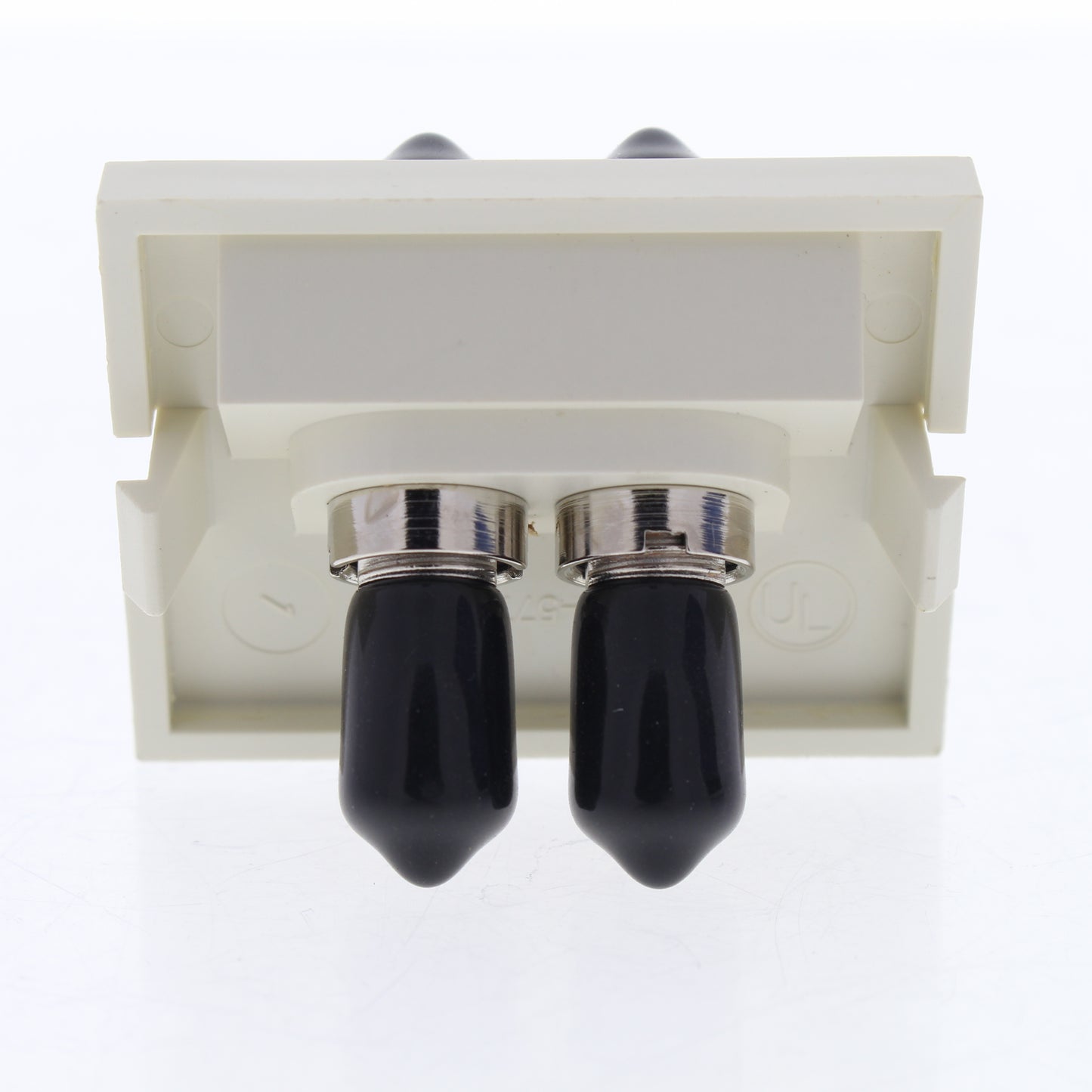 Leviton 41294-ZTW White Duplex ST 45 Degree 1.5 Unit MOS Zirconia