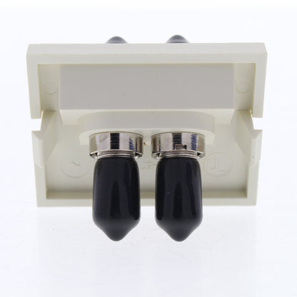 Leviton 41294-ZTW White Duplex ST 45 Degree 1.5 Unit MOS Zirconia
