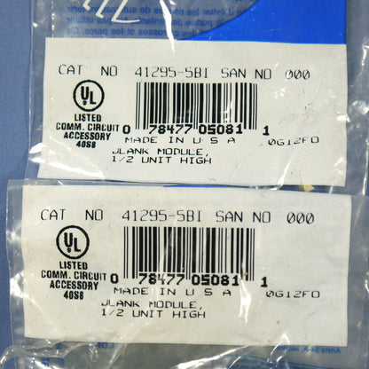2 Leviton Ivory MOS Blank Wallplate Snap-In Insert Modules 0.5 Unit 41295-5BI