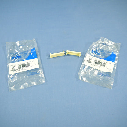 2 Leviton Ivory MOS Blank Wallplate Snap-In Insert Modules 0.5 Unit 41295-5BI