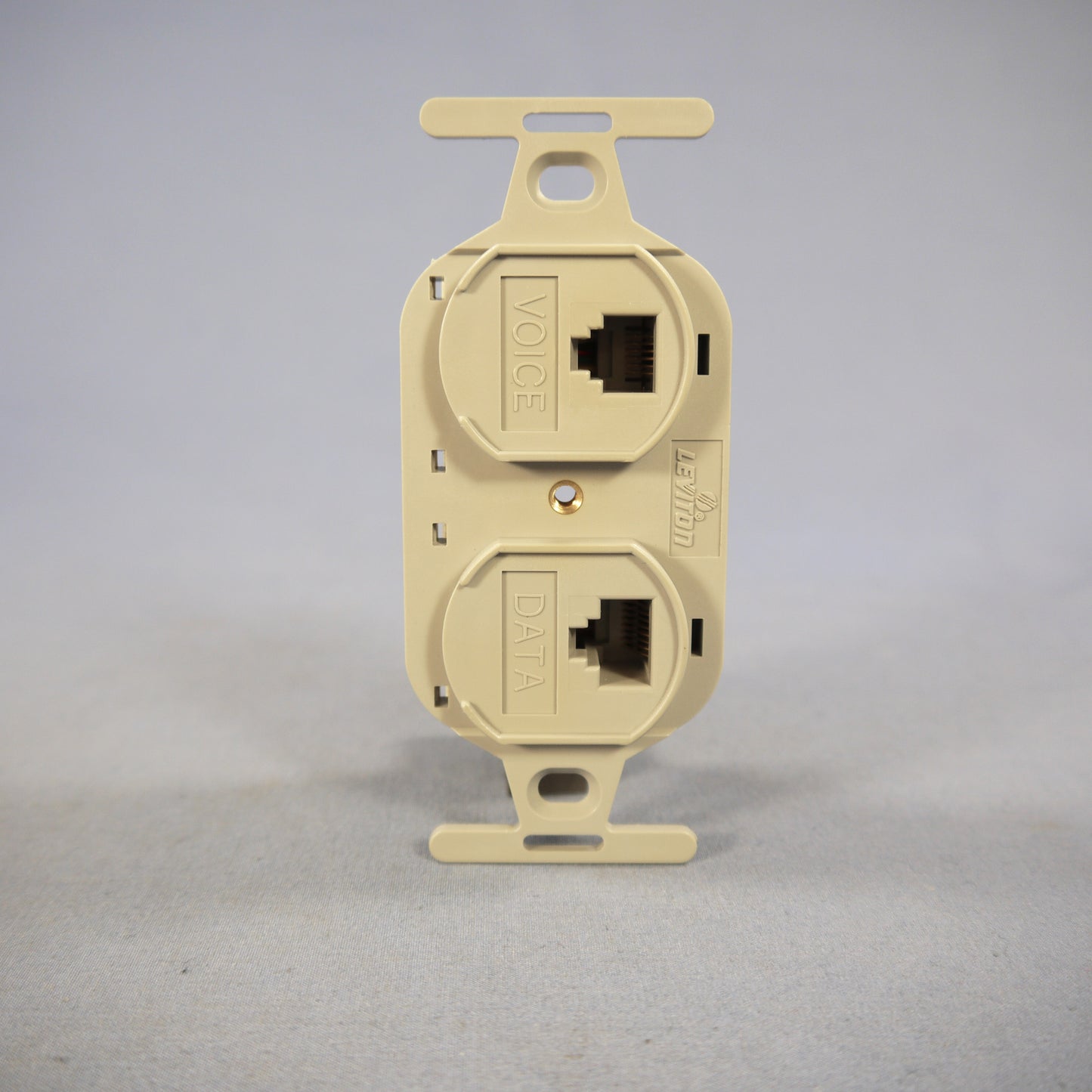 Leviton 41365-IDG Duplex Gray Phone Jack 110-Type Voice Data Type 106 T568B Cat3