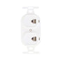 Leviton 41366-IDW Duplex White USOC Phone Jack 110-Type Voice 6-Wire Type 106