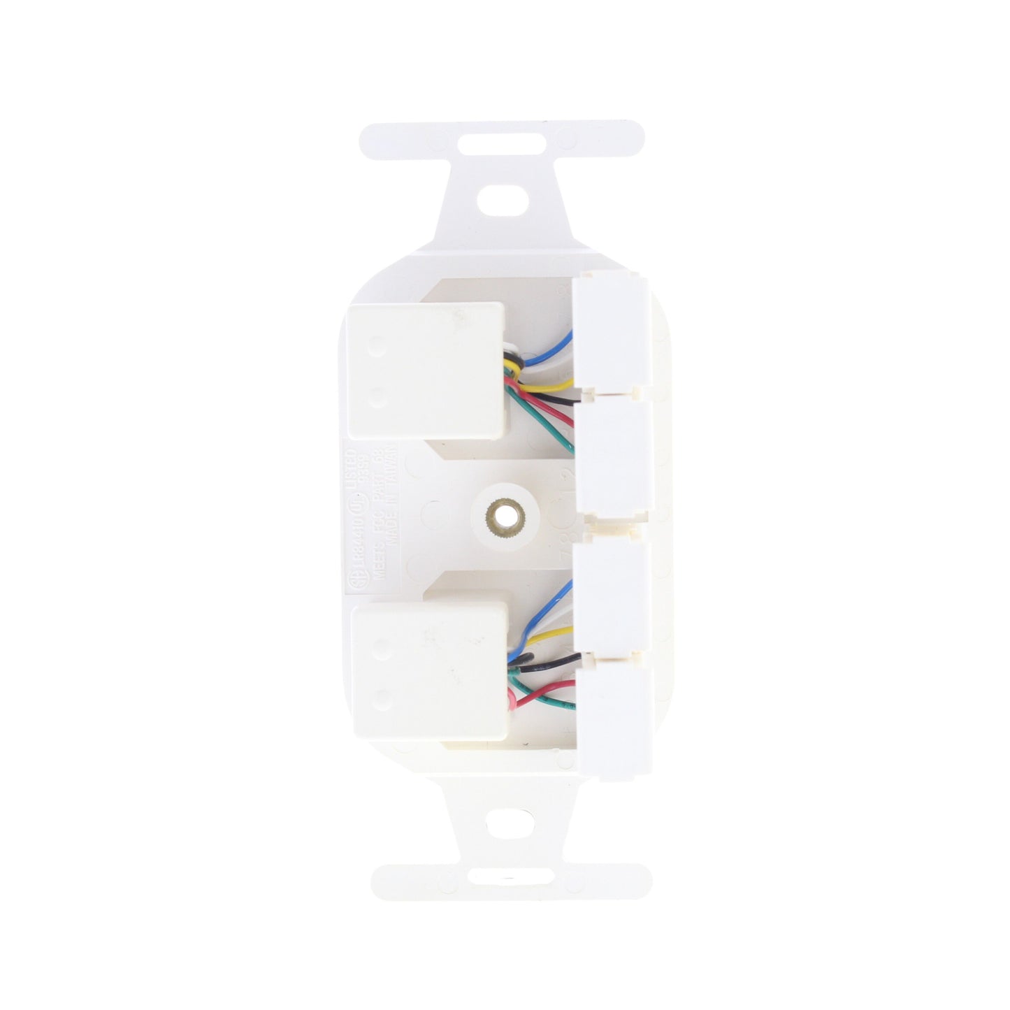 Leviton 41366-IDW Duplex White USOC Phone Jack 110-Type Voice 6-Wire Type 106