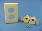 Leviton Duplex Ivory Phone Jack 110-Type Voice 8-Wire Cat 3 Type 106 41367-IDI